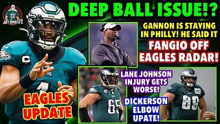 JALEN HURTS SHOULDER AFFECTING DEEP PASS! GANNON STAYING WITH EAGLES! DICKERSON INJURY!? UPDATE!