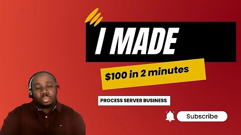 I made $100 in 2 Minutes(Process Server Business)