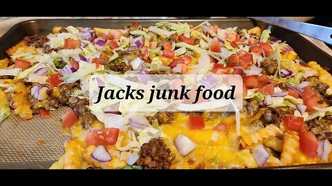 Jacks junk food fully loaded cheesy taco fries #tacos