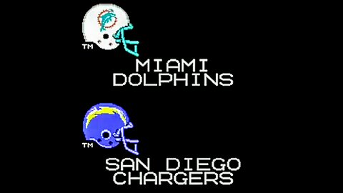 Dolphins at Chargers AFC Championship Tecmo nes