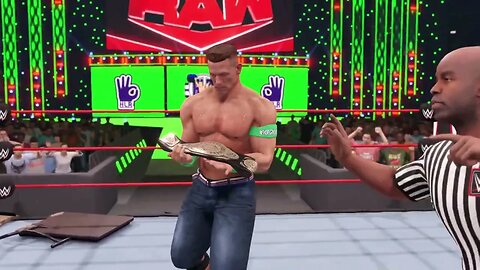 WWE 2K22 John Cena wins the Intercontinental Championship from Gunther.