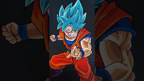 I Want to Draw ✍🏼 Goku Super Saiyan Blue Dragon 🐉 Ball Super - Shorts Ideas 💡