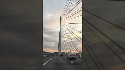 SOUTHBOUND across The Queensferry Crossing - River Forth, near Edinburgh Scotland