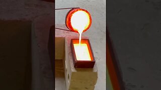 🔥ASMR COPPER POUR 🔥 #copper #asmr #asmrsounds #pouringcopper #moltencopper #metalcasting