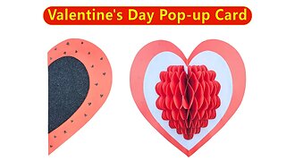 How to Make Valentine's Day Pop up Card/DIY Pop Up Card/Easy Paper Crafts