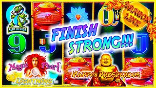EPIC HUGE JACKPOT! J WILLS IT! Lightning Link High Stakes VS Dragon Link Happy and Prosperous