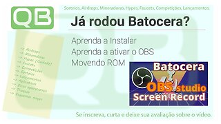 Configurando OBS Studio no Batocera 32 e 35 - Passo a passo!