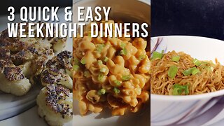 3 Quick Vegan Dinners with 7 Ingredients or Less