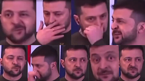Zelenskyy shatters the World Record for how many times one can Sniff at a Press Conference 👃👀🥴😵