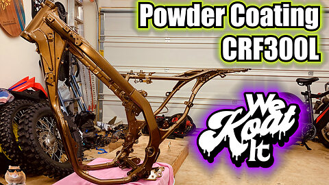 Powder Coating Motorcycle Frame - CRF300L