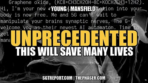 DR. ROBERT YOUNG - UNPRECEDENTED: THIS WILL SAVE MANY LIVES --CAROLINE MANSFIELD