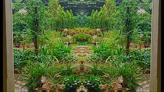 Summer Storm in an Australian Garden (Mirrored)