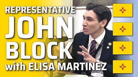 Representative John Block with Elisa Martinez