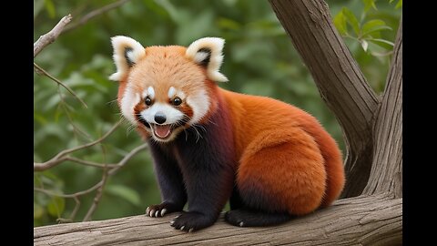 "Soothing Slumber: Enchanting Moments with a Sleepy Red Panda" what a beautiful red panda 😍😍
