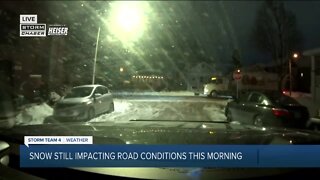 Snow still impacting road conditions in Milwaukee area