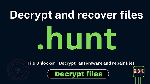 Decrypt Ransomware: Step By Step Guide .hunt