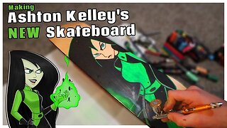 I Made Ashton Kelley's New PRO SKATEBOARD | Deck Design: Shego Art