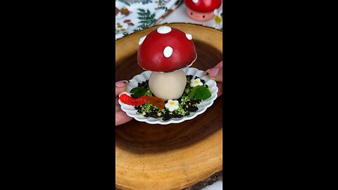 Maria Gomez | Toadstool brownie berries 🍄❤️ I baked a brownie in a happy sphere mold and then