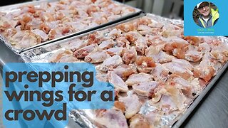 Prepping Chicken Wings for a Crowd Part 1 (POV)
