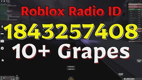 Grapes Roblox Radio Codes/IDs