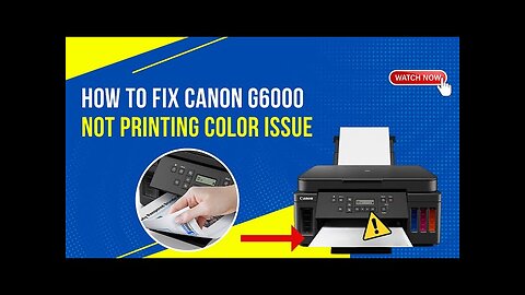 How to Fix Canon G6000 Not Printing Color Issue?