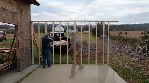 Two Man Barn Raising, Timber Frame Shop Progress