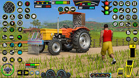 Tractor farming game/ tractor farming wala game video Tractor trolley game#gaming #androidgames#