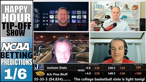 College Basketball Picks, Predictions and Odds | Happy Hour Tip-Off Show for February 6