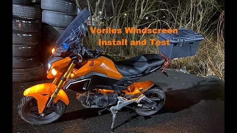 Voriles aftermarket Windscreen for Honda Grom: unwrapping, installation and testing.
