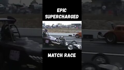 Epic Match Race!!! Blown Altered Takes on a Supercharged Coupe! #shorts