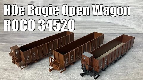 Roco 34520 - HOe scale bogie open wagon - Unboxing & Review