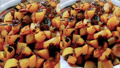 Farm fresh spring onion & potatoes yummy testy recipe😍😋🤤 #recipe #viral #viralvideo #bengalcooking