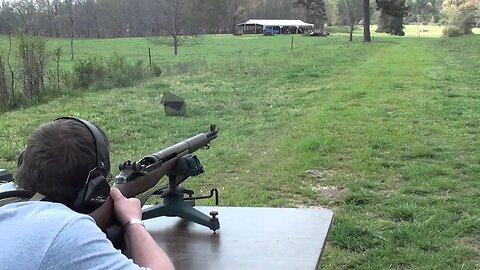 Danish M1 Garand on 16" rounds at 400 meters