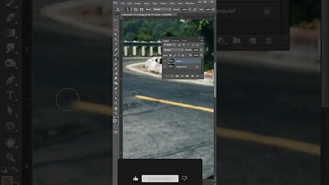 why is yellow line on road? so remove using photoshop #photoshop #youtube #shorts