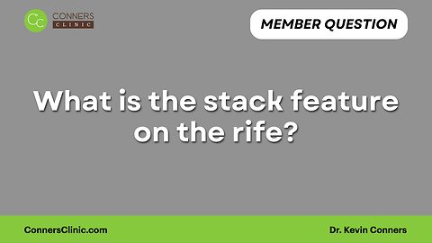 What is the stack feature on the rife?