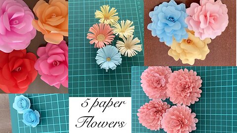 Paper flowers how to make paper flowers. Beautiful flowers make at home.