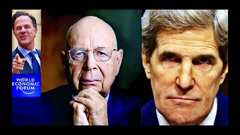 Klaus Schwab John Kerry Mark Rutte Carbon Footprint Hypocrites WEF Davos Demons Plan Global Genocide