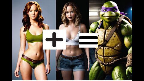 Jennifer Lawrence as April O'Neil TMNT Ai Generated