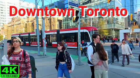 【4K】Downtown Toronto Luxury walk to Queen's Park & University Ave