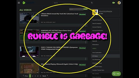 MY LAST VIDEO! RUMBLE IS GARBAGE!