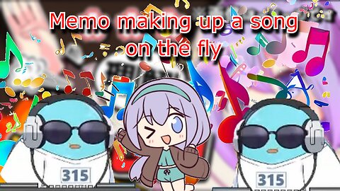 vtuber Utakata Memory makes up a Lily Memo song while playing Go in Kanji