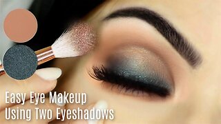 Beginners Eye Makeup Tutorial Using One Matte and One Metallic -How To Apply Eyeshadow
