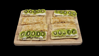 Do you have kiwi and puff pastry at home? Learn this recipe than