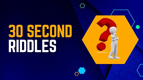 30 Second Riddles Perfect for Kids To Solve Each Of The 10 Riddle. Brain Teaser Episode 6