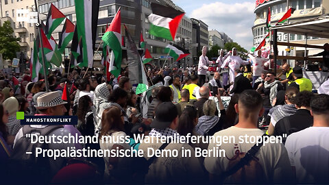“Deutschland muss Waffenlieferungen stoppen“ – Propalästinensische Demo in Berlin