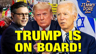 Trump FALLS IN LINE With Biden & Mike Johnson To Back Isr@el!