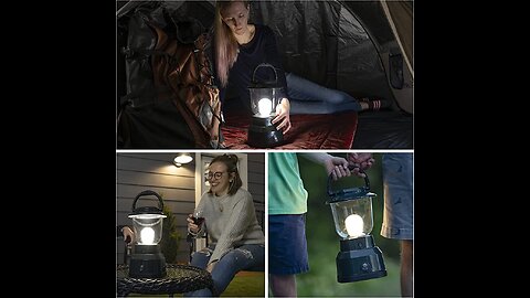 Enbrighten LED Camping Lantern, Battery Powered, USB Charging, 800 Lumens, 200 Hour Runtime, Ca...
