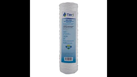 Tier1 20 Micron 10 Inch x 4.5 Inch 6-Pack Polypropylene String Wound Whole House Sediment Wat...