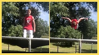 Never backflip off the trampoline 🤣 And more funny and fail videos