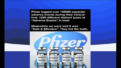 Pfizer Vax Side Effects: 9 pages. They wanted this info suppressed for 75 years.